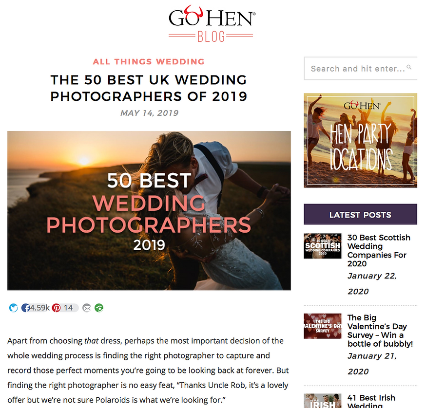 The 50 Best UK Wedding Photographers 2019