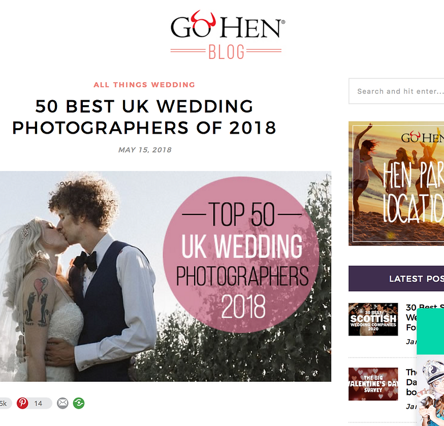 50 Best UK Wedding Photographers of 2018