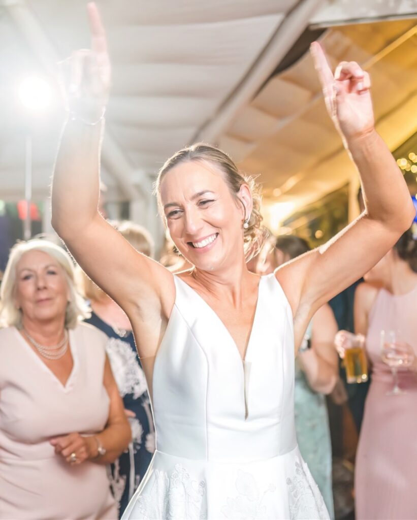 bride on dance floor at wedding